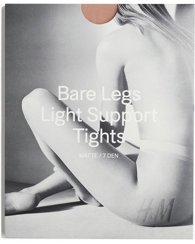 H&M Transparente Strumpfhose Light Support 7 Denier - Grau