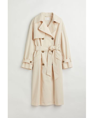 H&M Trenchcoat aus Baumwolle - Natur