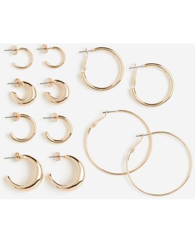 H&M 6 paires d'anneaux - Neutre