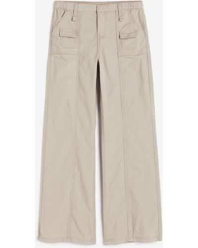 H&M Pantalon cargo en toile - Neutre
