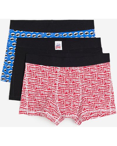 H&M 3er-Pack Xtra Life Kurze Trunks - Rot