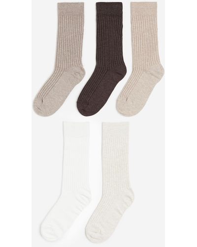 H&M 5 Paar Sokken - Wit
