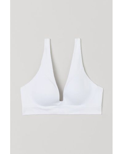 H&M Seamless Tricot Push-up Bh - Wit