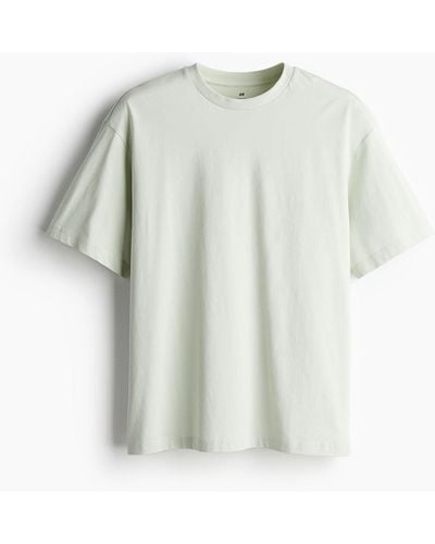 H&M T-Shirt in Loose Fit - Weiß