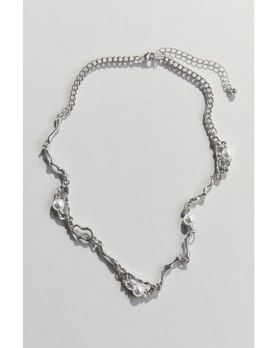 H&M Kurze Perlenkette - Weiß