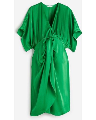 H&M MAMA Robe drapée - Vert