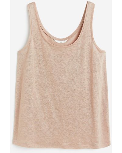 H&M Linnen Singlet - Naturel