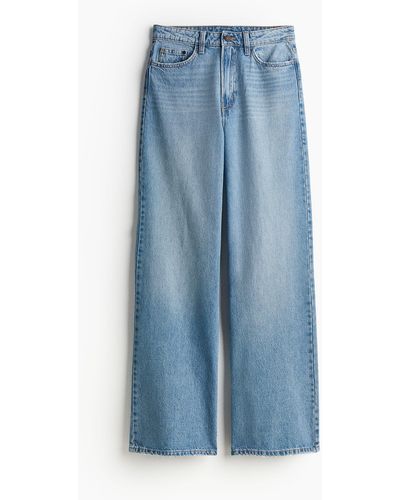 H&M Wide Ultra High Jeans - Blau