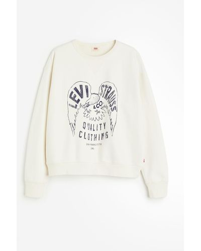 H&M Graphic Signature Crewneck Sweatshirt - Wit