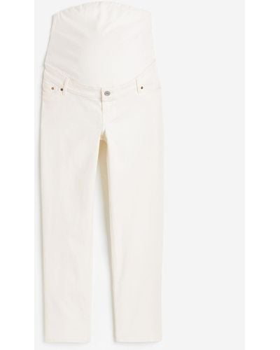 H&M Mama Straight Ankle Jeans - Wit