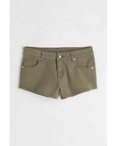 H&M Short en twill Taille basse - Vert