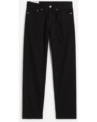 H&M Relaxed Jeans - Schwarz