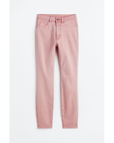 H&M Skinny High Jeans - Roze