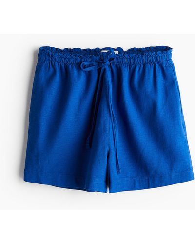 H&M Shorts aus Leinenmix - Blau