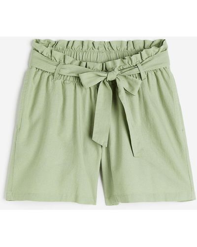 H&M MAMA Before & After Shorts aus Leinenmischung - Grün