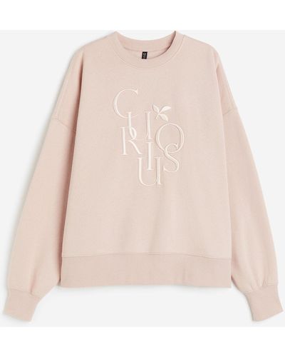 H&M Oversized Sweatshirt mit Motiv - Natur