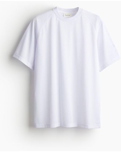 H&M DryMoveTM Sport-T-Shirt aus Mesh - Weiß