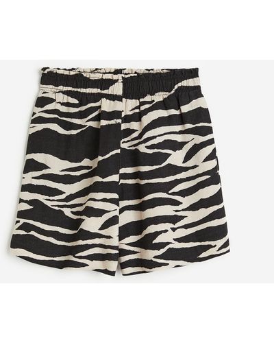 H&M Shorts aus Leinenmix - Schwarz