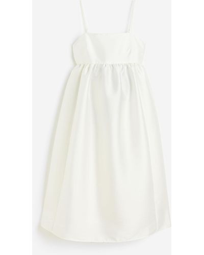 H&M MAMA Kleid mit ausgestelltem Rock - Weiß