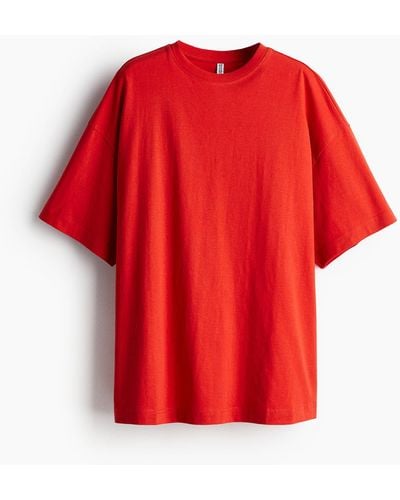 H&M Oversized T-Shirt - Rot