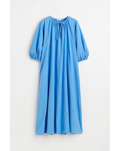 H&M Kleid mit Bindebändern - Blau