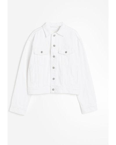 H&M Kurze Jeansjacke - Weiß