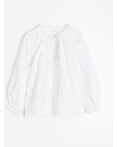 H&M Blouse avec broderie anglaise - Blanc