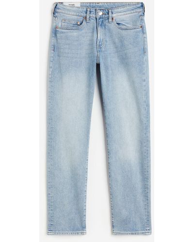H&M Straight Regular Jeans - Bleu