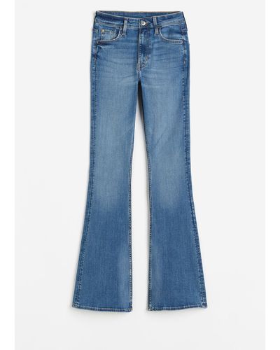H&M Flared Ultra High Jeans - Blau
