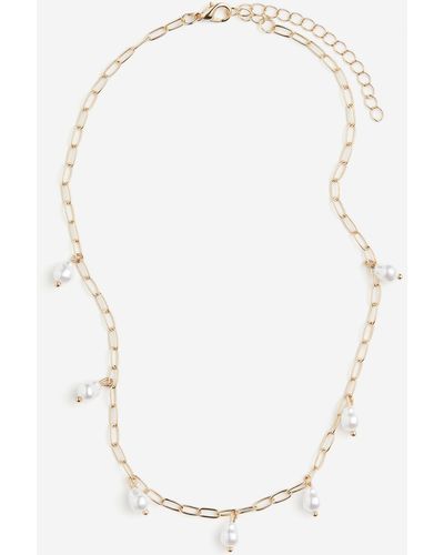 H&M Halskette mit Perlendetails - Weiß