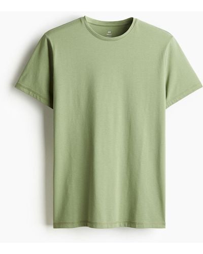 H&M COOLMAX® T-Shirt Slim Fit - Grün