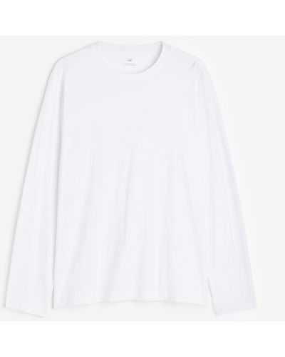 H&M Jerseyshirt in Regular Fit - Weiß