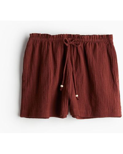 H&M Musselin-Shorts - Rot