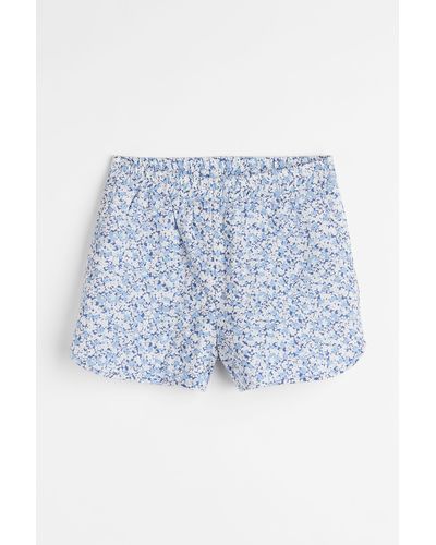 H&M Wattierte Shorts aus Baumwolle - Blau