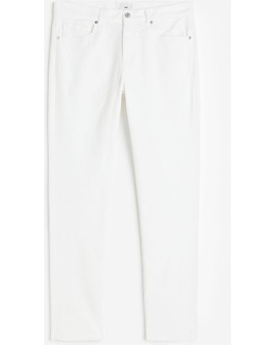 H&M Cordhose Slim Fit - Weiß