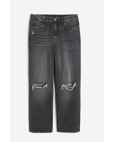 H&M Baggy Low Jeans - Grau