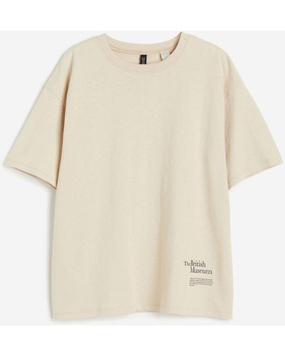 H&M T-shirt oversize imprimé - Neutre