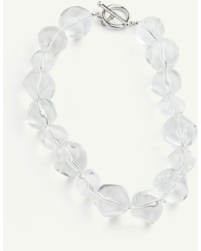 H&M Halskette mit Glasperlen - Weiß