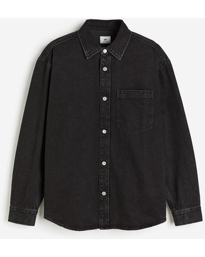 H&M Denim Overshirt - Zwart