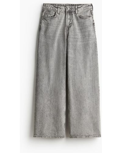 H&M Baggy Regular Jeans - Gris