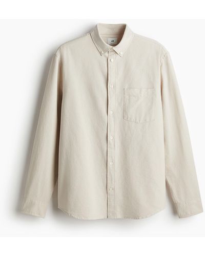 H&M Oxfordhemd Regular Fit - Weiß