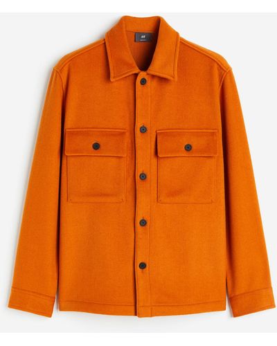 H&M Overshirt aus Wollmix Regular Fit - Orange