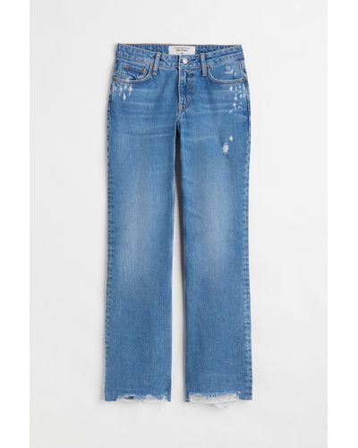 H&M 90s Flare Low Jeans - Blau