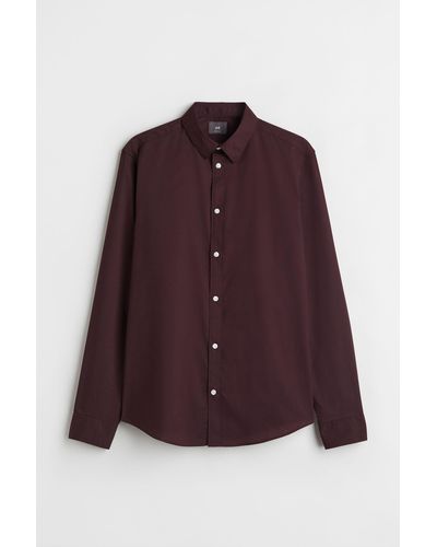 H&M Easy Iron-overhemd - Rood