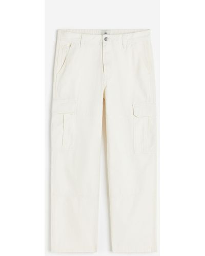 H&M Cargohose in Relaxed Fit - Weiß