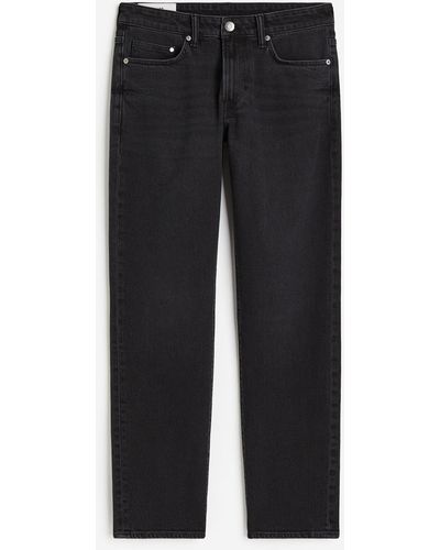H&M Regular Jeans - Schwarz