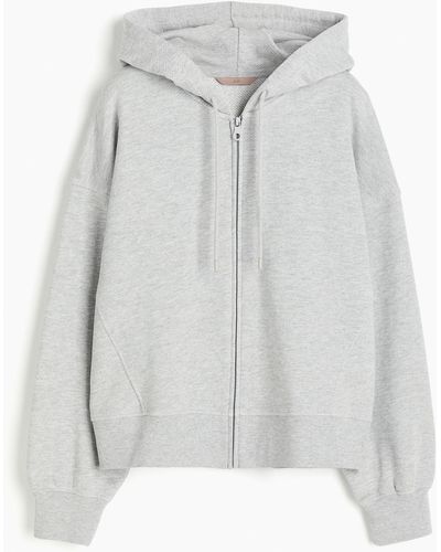 H&M Oversized Hoodiejacke - Weiß