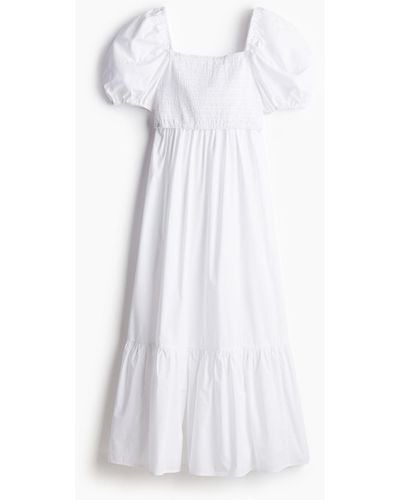 H&M MAMA Stillkleid aus Popeline - Weiß