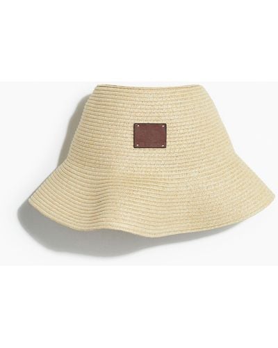 H&M Bucket Hat aus Stroh - Natur