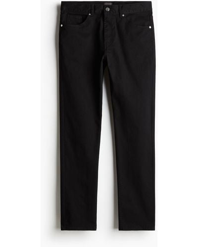 H&M Pantalon Slim Fit en twill de coton - Noir